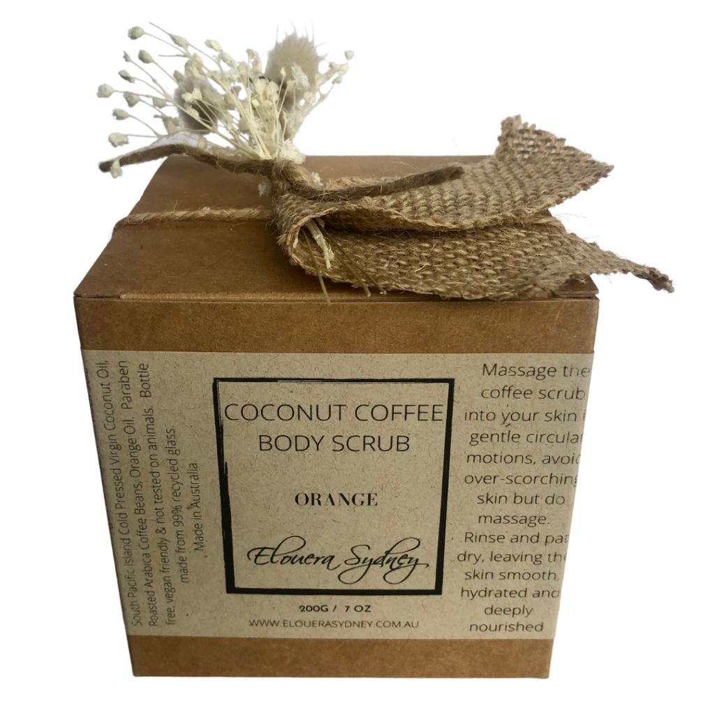 Elouera SydneyCoconut Coffee Scrub Orange Elouera Sydney