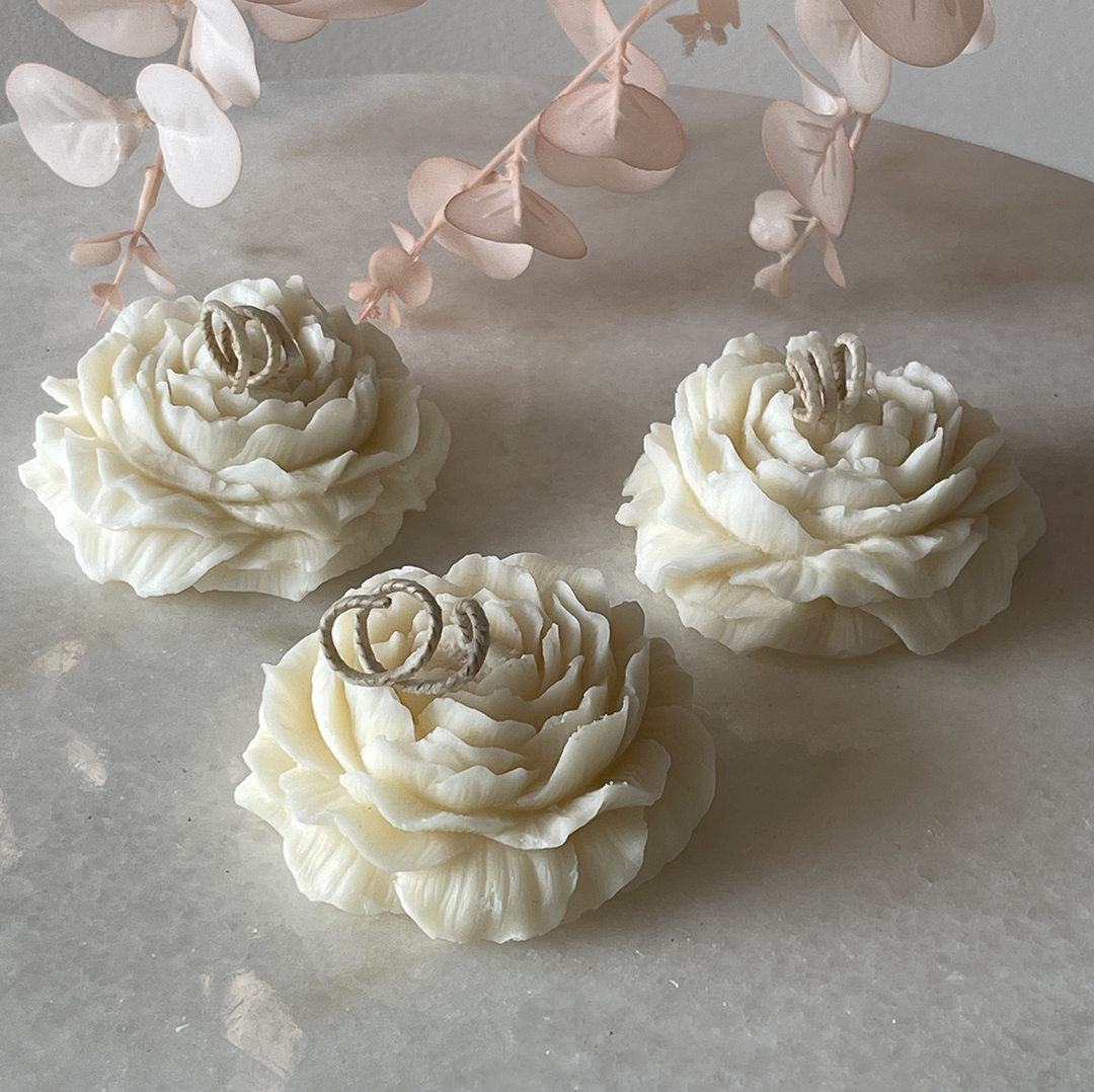 Peony Bloom Candle - Set of 3 1 Peony Bloom Candle - Set of 3 1