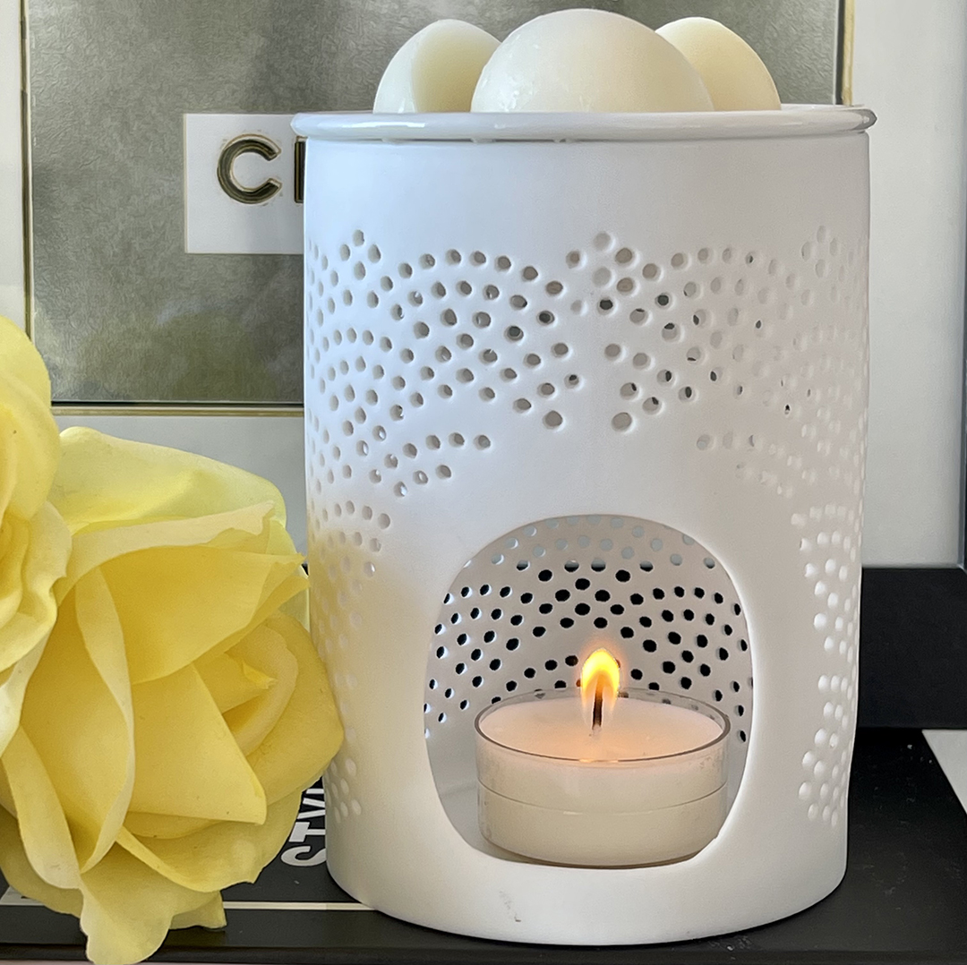 White Mandala Oil Burner 1